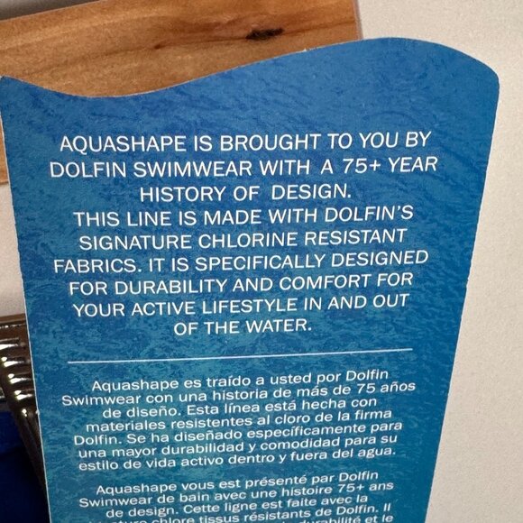 NWT Dolfin Aquashape Women's Swim Leggings Size S Blue Sun Protection Low Rise - Picture 16 of 16
